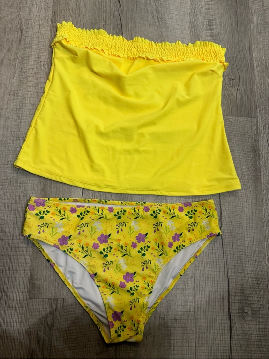Other - Yellow Floral Tankini Set - Bright Yellow Women's Swimwear